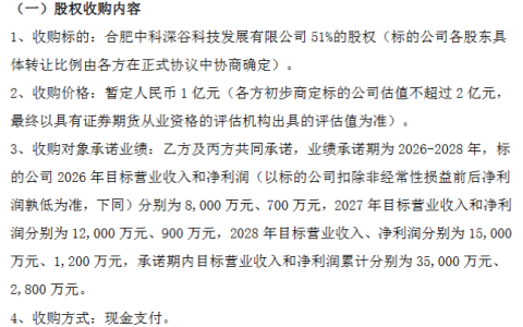 业绩承诺三年3.5亿营收！中科深谷被百胜智能1亿控股布局机器人赛道